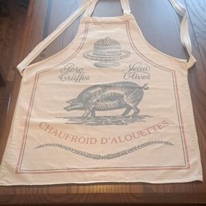 Vintage look off white apron